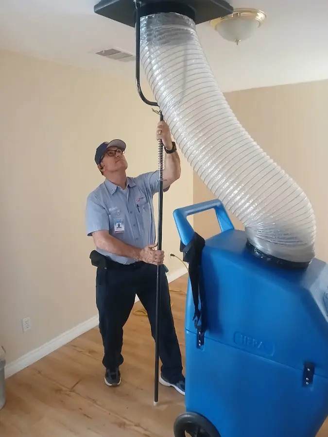 Mini Split Installation technician using HEPA equipment in Mercer Island